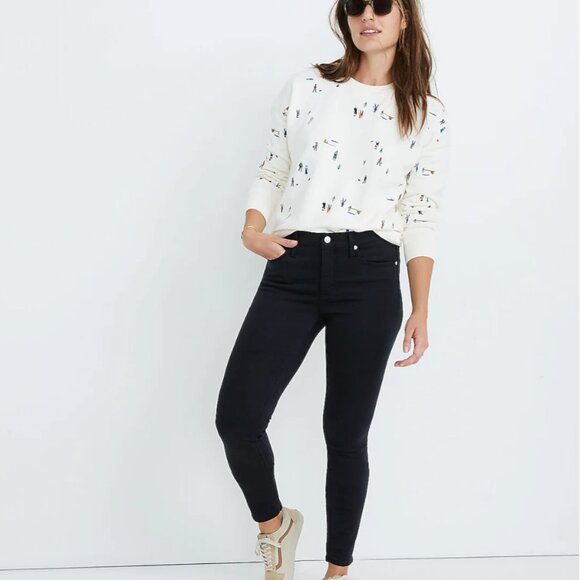 Madewell 9in High Rise Dark Gray Jeans with Tencel - Picture 6 of 6